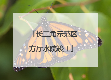 长三角示范区方厅水院竣工