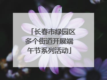 长春市绿园区多个街道开展端午节系列活动