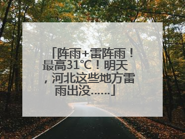阵雨+雷阵雨！最高31℃！明天，河北这些地方雷雨出没……