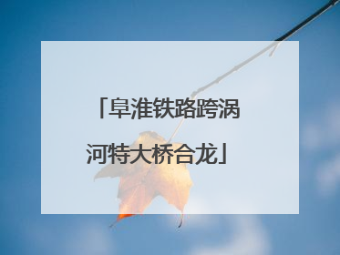 阜淮铁路跨涡河特大桥合龙