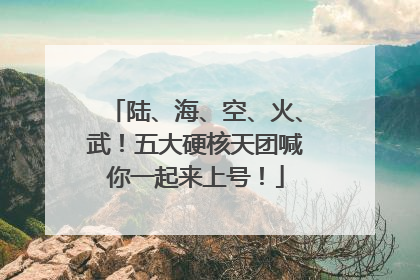 陆、海、空、火、武！五大硬核天团喊你一起来上号！