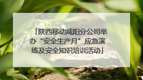 陕西移动咸阳分公司举办“安全生产月”应急演练及安全知识培训活动