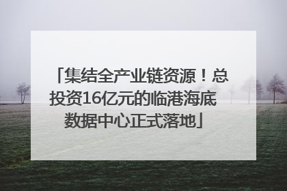 集结全产业链资源！总投资16亿元的临港海底数据中心正式落地