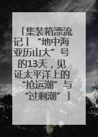 集装箱漂流记丨“地中海亚历山大”号的13天，见证太平洋上的“抢运潮”与“过剩潮”