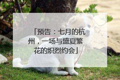 预告：七月的杭州，一场与盛夏繁花的炽烈约会