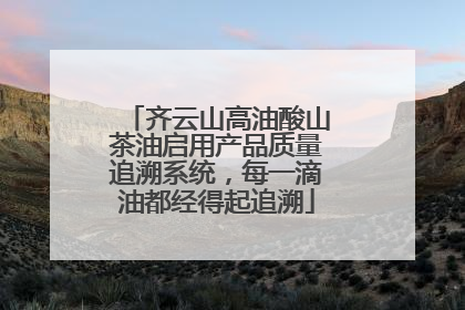 齐云山高油酸山茶油启用产品质量追溯系统，每一滴油都经得起追溯