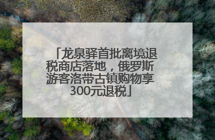龙泉驿首批离境退税商店落地，俄罗斯游客洛带古镇购物享300元退税