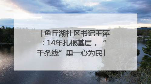 鱼丘湖社区书记王萍：14年扎根基层，“千条线”里一心为民