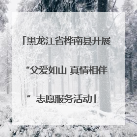 黑龙江省桦南县开展“父爱如山 真情相伴”志愿服务活动