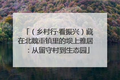 （乡村行·看振兴）藏在北魏重镇里的坝上雅居：从留守村到生态园