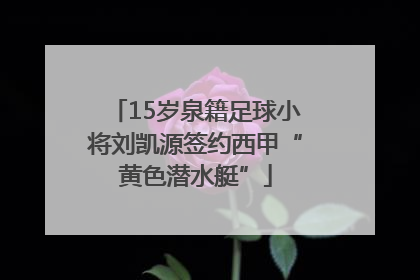 15岁泉籍足球小将刘凯源签约西甲“黄色潜水艇”