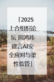 2025上合组织论坛 周鸿祎建言AI安全应对与柔性监管