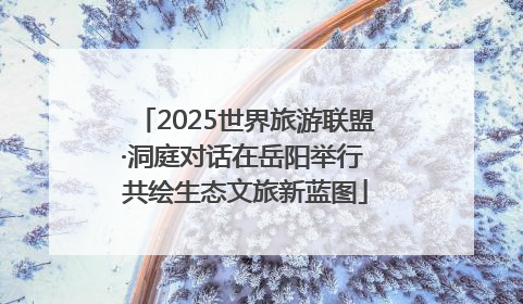 2025世界旅游联盟·洞庭对话在岳阳举行 共绘生态文旅新蓝图