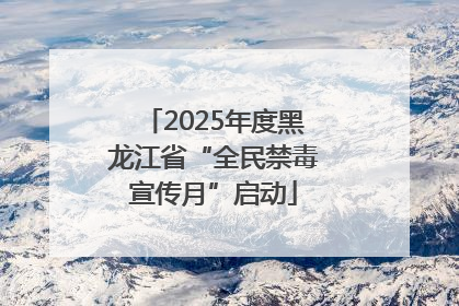 2025年度黑龙江省“全民禁毒宣传月”启动