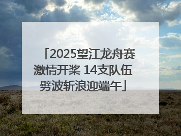 2025望江龙舟赛激情开桨 14支队伍劈波斩浪迎端午