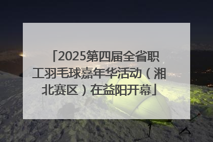 2025第四届全省职工羽毛球嘉年华活动（湘北赛区）在益阳开幕