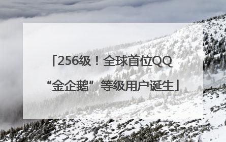 256级！全球首位QQ“金企鹅”等级用户诞生