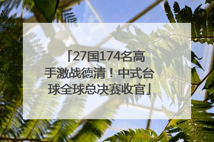 27国174名高手激战德清！中式台球全球总决赛收官