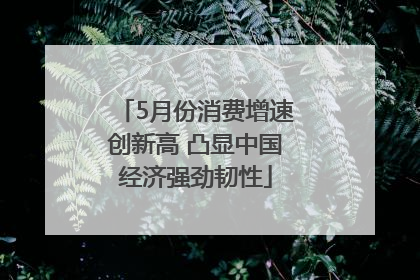 5月份消费增速创新高 凸显中国经济强劲韧性