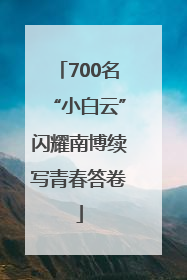 700名“小白云”闪耀南博续写青春答卷