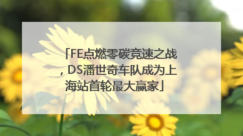 FE点燃零碳竞速之战，DS潘世奇车队成为上海站首轮最大赢家